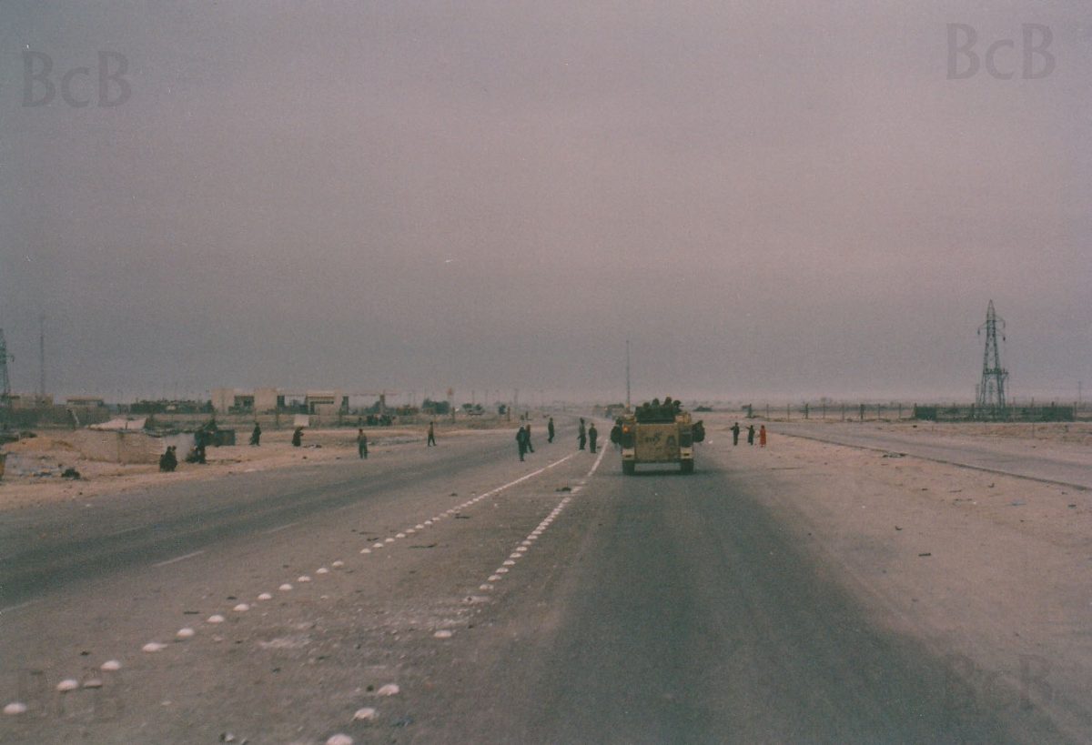 Near by a Red Crescent camp - Highway 80.