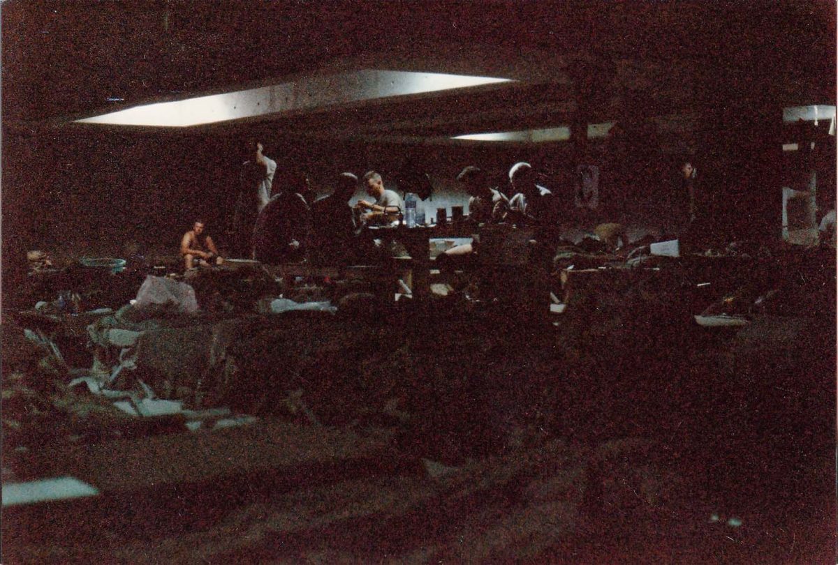 parking garage encampment