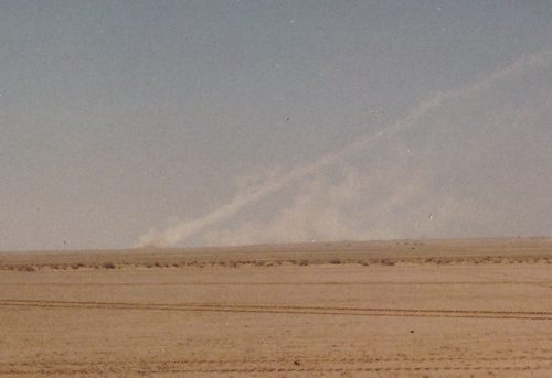 Desert Shield to Desert Storm: A Squad Leader's Account 12 mlrs rocket fire cropped