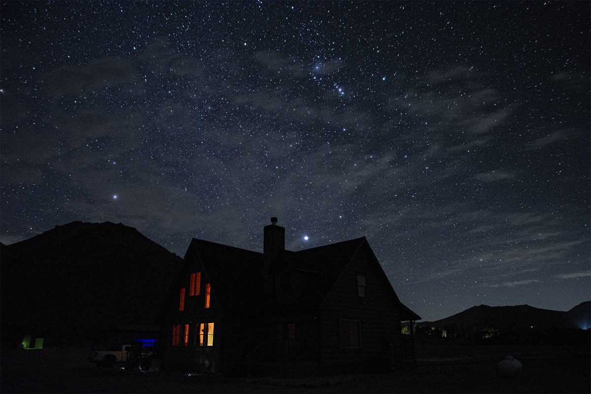 house and stars